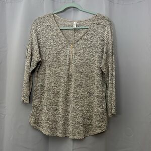 PerSeption Concepts 3/4 Sleeve Shirt Sweater Top Sz Large